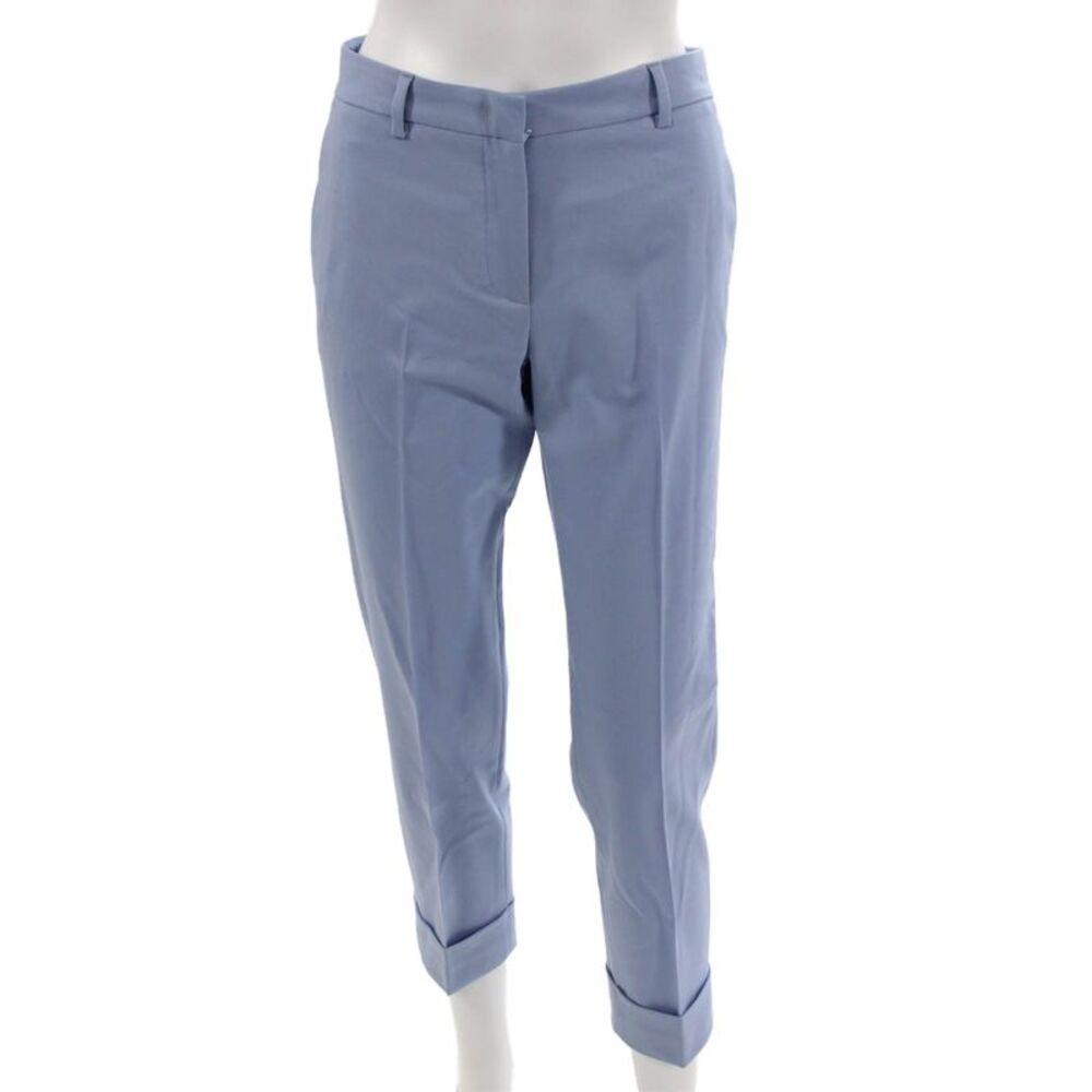 QL2 Men Ankle Cropped Dress Pants Light Blue Wool Lycra Size 42